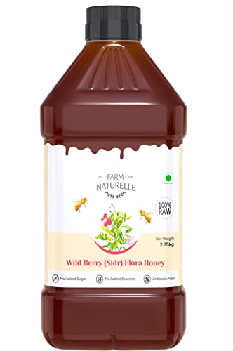 Image of Farm Naturelle Raw Wild Berry Honey 2750g| Glass Bottle | 100% Pure Unprocessed & Natural Honey | Ayurvedic & Rich in Vitamins and Minerals | Helps Boost Immunity