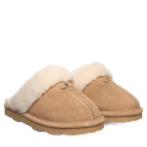 Image of BEARPAW Women's Loki Slip-On Slippers | Suede Upper | Comfortable Indoor & Outdoor Shoes for Women | Multiple Sizes & Colors