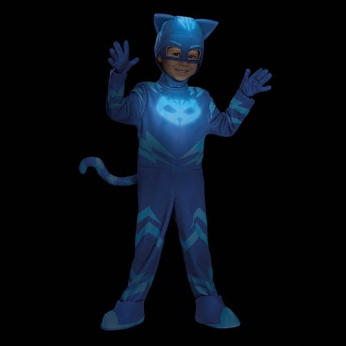 Disguise Polyester Catboy Deluxe Toddler PJ Masks Costume (Blue, Large/4-6)
