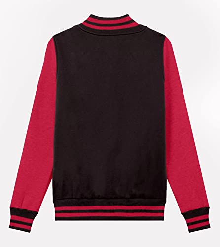 Women's Men's Varsity Baseball Jacket Casual Letterman Bomber Jacket Windbreaker Lightweight Jacket Coat