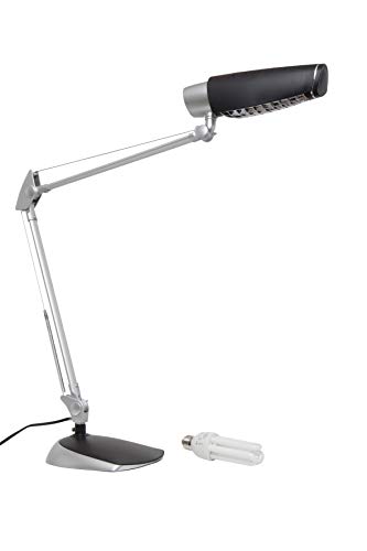 Maul Schreibtischleuchte MAULaurora, Neutralweiß 4200 Kelvin, Lampen Sockel E27, 1080 Lux, Silber/Schwarz, 8215595 – Bild 7