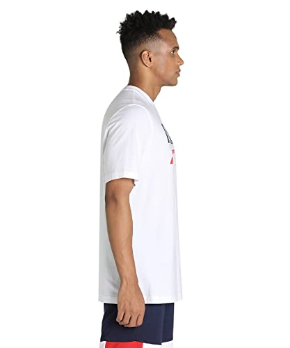 Image of Puma Men's Polyester Letter Print Regular Fit T Shirt