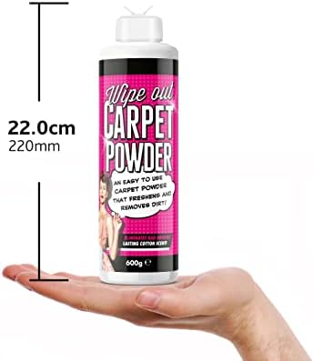 Wipeout - Magic Carpet Powder Refresher | Removes Stains and Odours | Powerful Fabric Cleaner that Eliminates Smells | Fresh Cotton Scent 600g, White