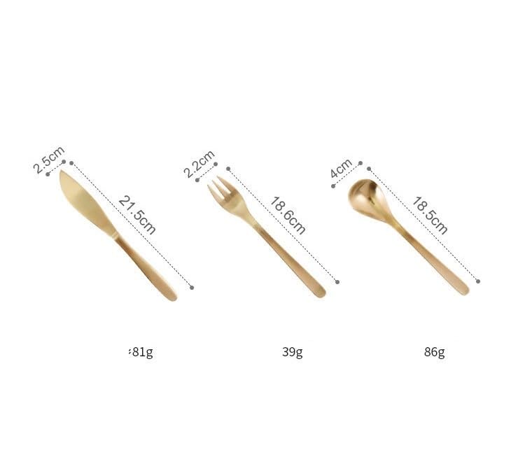 ONUIFIKE Silverware Set, 3/12/18/24/30/36 Pcs 304 Stainless Steel Creative Household Steak Knife, Fork And Spoon Japanese Retro Gold Tableware, Home Cutlery Flatware Set(12 Piece set for 4)
