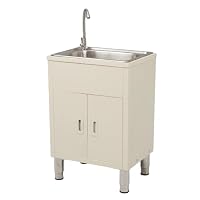 Amazon.co.jp: 流し台 囲い付き ガーデンシンク ステンレス製 収納棚付