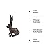 HomeOffice Cast Iron Sitting Bunny Rabbit Garden Statue Patio Yard Large Doorstop