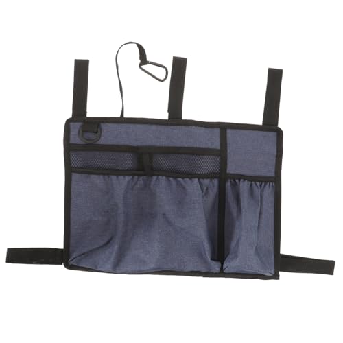 HAPINARY 車椅子用サイドバッグ 収納袋 オックスフォード製 車椅子 アームレストに取り付け可能 折りたたみ式 ベビーカーにも対応 吊り下げ式ポーチ カップホルダー付き