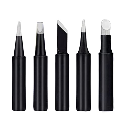PURPLELILY 5Pieces Anti Oxidation Lead Free Soldering Station Solder Iron Welding Tip 900M-T for 936 852D 909D 898D 852D+ Soldering Iron Tips Replacement