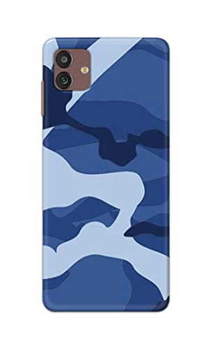 Image of Printed Hard Back Cover Case for Samsung Galaxy M13 5G Back Cover (Army Blue Pattern) -702