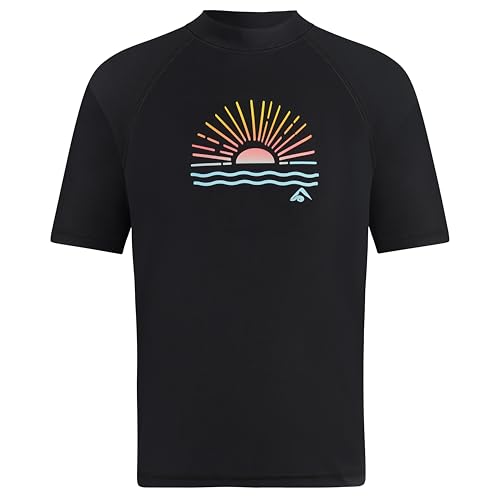 Image of Kanu Surf Girls' Karlie Rash Guard UPF 50+ Sun Protection Short Sleeve Swim Shirt