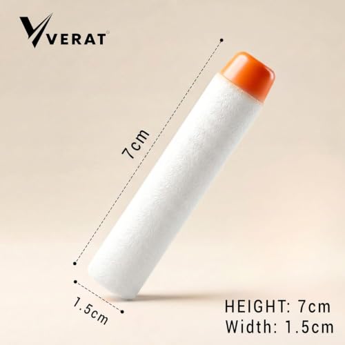 Image of Foam Bullet Dart Bullets for Strike Elite Guns Darts for N-Strike Elite Series Blasters Soft Refill /Nerf Bullets /Nerf Gun Ammo /Foam Blaster Bullets Darts for Toys Guns (White, 10 Pcs)