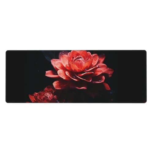 Grand tapis de souris de jeu de 80x30 cm rose avec base antidérapante pour PC