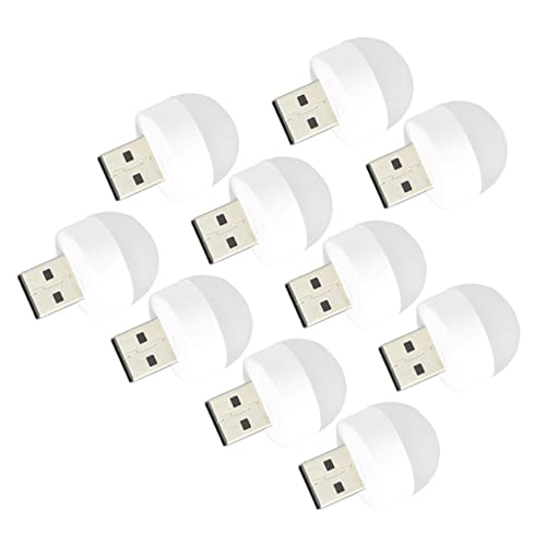 ARTIBETTER 10pcs USB Led Night Lights Portable Lamps for Home Use for Bedrooms Hallways and Travel Bright Light for Safety and Convenience