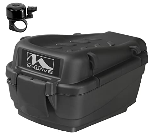 M-Wave Amsterdam Easy Box S/M (5 Ltr.) Fahrradkoffer Fahrradbox inkl. Fahrradklingel