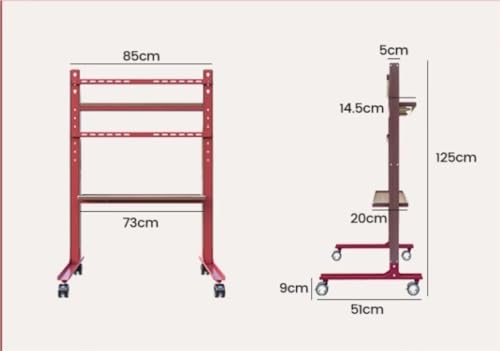 Soporte universal para TV con ruedas ajustable de 32 a 75 pulgadas miniatura 2