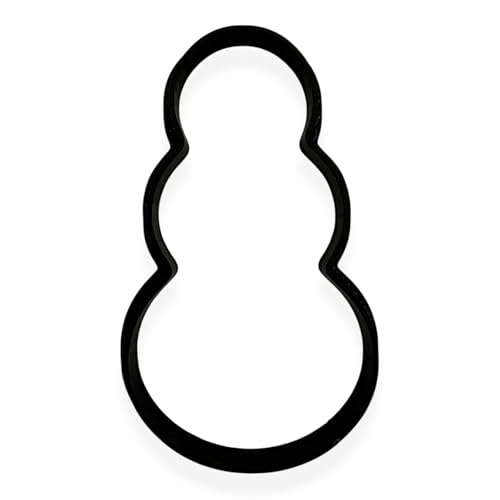 Snowman Cookie Cutter with Easy Push Design (4 inch)