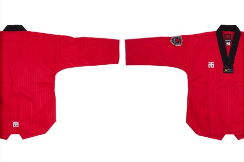 Mooto Korea Taekwondo Tkd Basic4 Color Dan Dobok Tkd Uniforms 0000 To 6 (Red, 200(Us6)(6.23-6.56Ft Or 190-200Cm)) #TOP7