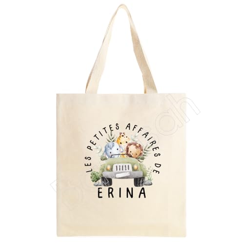 Tote Bag en coton personnalisé "Les petites affaires de ..."