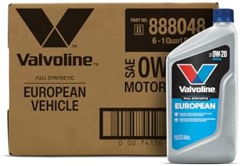 Valvoline European Vehicle Full Synthetic SAE 0W-20 Motor Oil 1 Q...