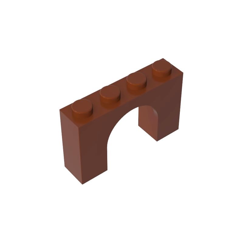 Gobricks GDS-680 Brick Arch 1 x 4 x 2 10PCS Compatible with Lego Toy 6182 6031056 DIY Parts and MOC Components for Major Brick Brands Color:Reddish Brown 192