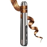 2-in-1 Cordless Hair Straightener and Curler, Portable Mini Flat Iron with Rechargeable, Wireless Curling Iron for Travel