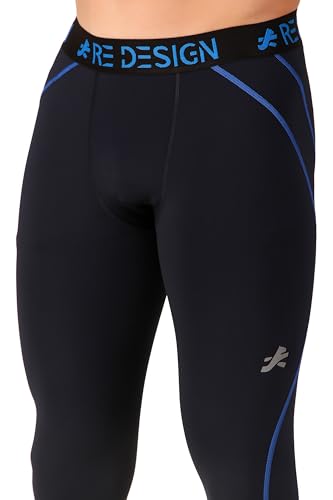 Image of ReDesign Apparels Men's Polyester Compression Pant /Tights /Megging for Gym, Running, Cycling, Yoga & All Sports