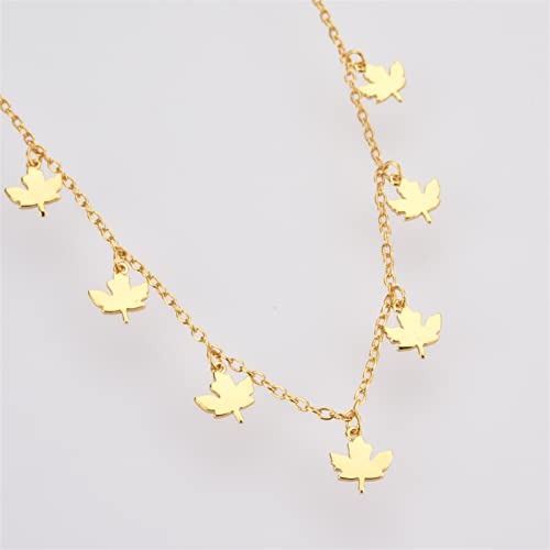 Collier argent 925 feuille d'érable rouge bijou anti-allergique pour peau sensible