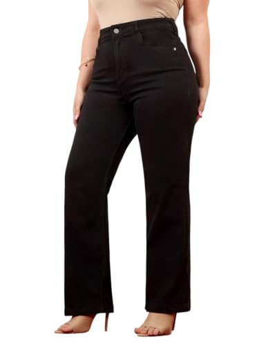 Image of Miss Chase A+ Women's High Rise Regular Stretchable Denim Bootcut Shaping Jeans