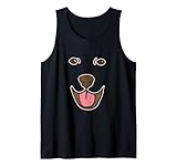 Hundegesicht Golden Retriever Labrador Lustig Halloween Gruselig Tank Top