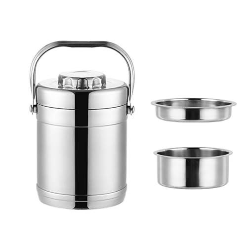 Contenitore termico per il pranzo in acciaio inox con manico, a prova di perdite, per ufficio, scuola e uso esterno