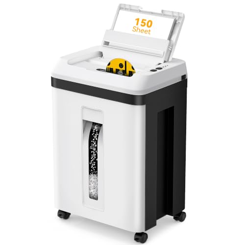 QUIETLEMON 150-Sheet Paper Shredder Heavy Duty, Micro Cut and...