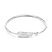Ranikeer Bracelet Femme en Argent 925, Bracelet Jonc Feuille Ouvert Taille Réglable Style Bohême, Bijoux Fantaisie Cadeau pour Femme Fille pour Anniversaire Noël et Fêtes