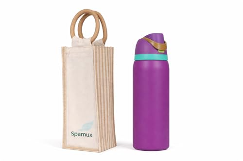 Image of FreeSip Flip-Top Water Bottle for Kids & Adults, Leakproof One-Hand Open Lid, BPA-Free, Easy Carry for School, Office, Sports & Travel - 32 oz (Valvet Purple, 960 ml)