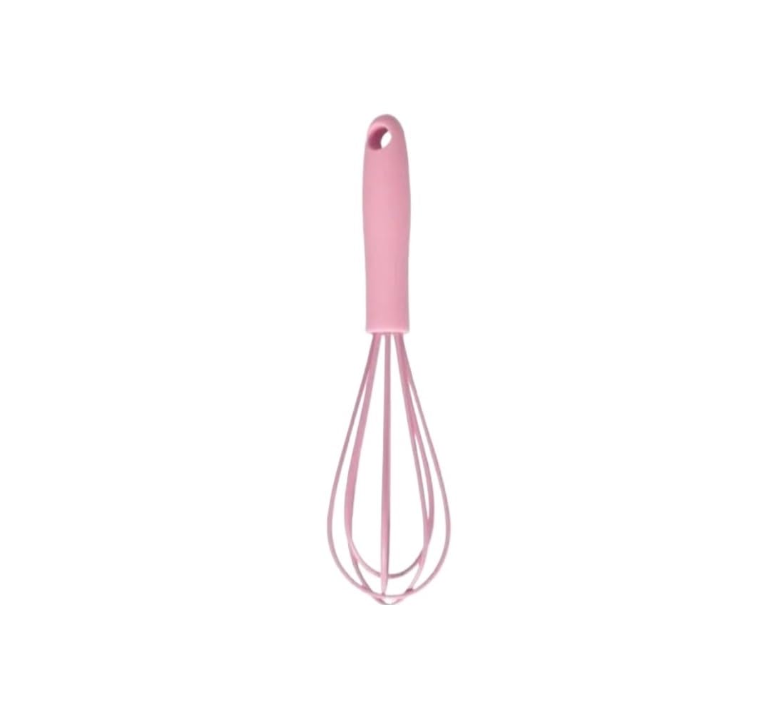 Schneebesen Rührbesen Kompakter Tragbarer Silikon-Mixer, Schneebesen, Manueller Hand-Milchaufschäumer, Kleiner Haushalts-Ei-Mixer Aus Silikon Schneebesen Küche(Pink)