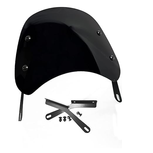 Bike Plastic Windscreen Visor Front Windshield Wind Deflectors Small Visor Black Suitable for JAWA Forty Two-image-47