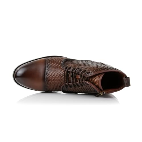 Image of Polar Fox Men's Ankle Dress Boots | Lace-up Casual Fashion Boot Collection | Cap Toe & Plain Toe Styles |