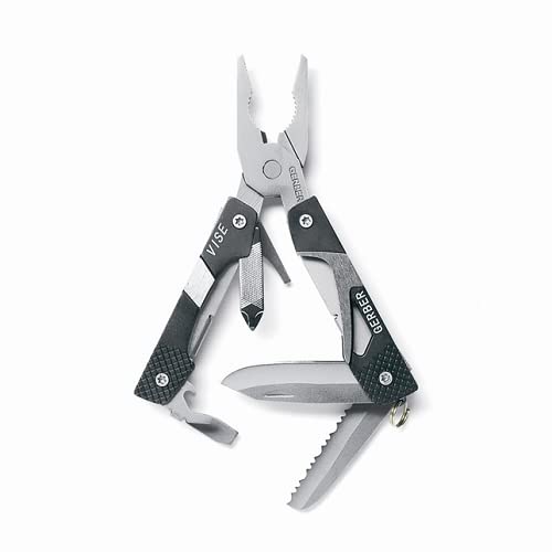 Gerber Vise Keychain Size Multi-Tool 2.4" Closed, Black
