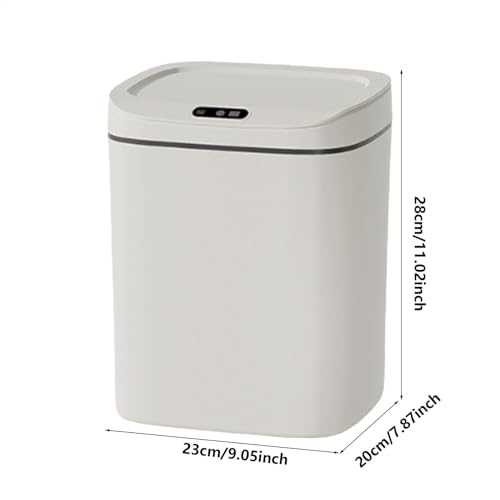 Bote de basura sin contacto automático de 12L con sensor de movimiento para baño 2