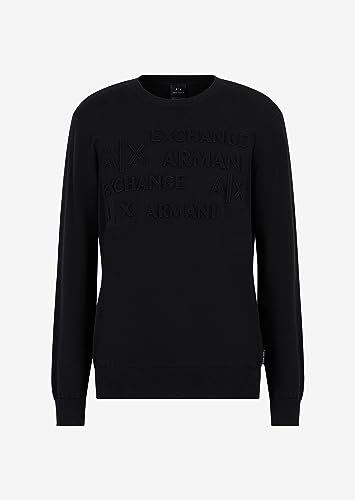 Armani Exchange Men's Cotton Embossed Logo Pullover Sweater3