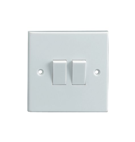 Commutateur blanc E341BC Electrovision pour remplacer un double interrupteur