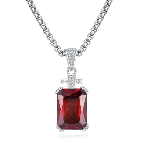 YAMI Necklace for Men, Cross Pendant with 24