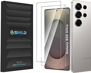 Image of Uyiton Tempered Glass Screen Protector Compatible with Samsung Galaxy S25 Ultra (6.9 Inch) | Pack of 2 | 9H Hardness | HD Crystal Clear | Fingerprint Unlock Compatible | Bubble-Free Installation | Case Friendly