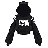 Photo Gallery zouyuan gothic punk black women s cat ear ear felpa con cappuccio pullover manica lunga con cappuccio felpa autunno e inverno carino camicetta cappotto allentato con cappuccio Photo Gallery zouyuan gothic punk black women s cat ear ear felpa con cappuccio pullover manica lunga con cappuccio felpa autunno e inverno carino camicetta cappotto allentato con cappuccio