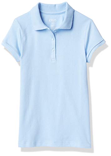 Chaps Girls School Uniform Short Sleeve Interlock Polo