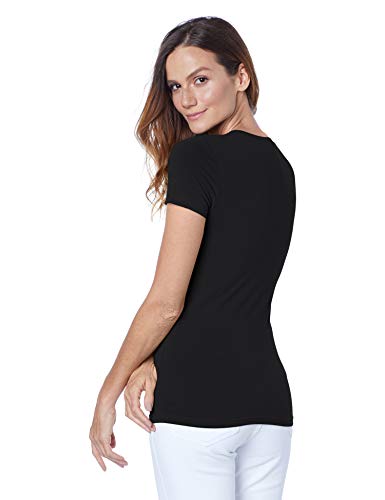 Camiseta Básica Gola V, Hering, Feminino, Pretoliso, M