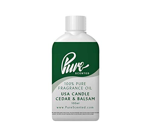 USA Candle Cedar & Balsam Fragrance Oil - 100ml Suitable for Candles, Wax Melts, Cosmetics, Diffusers, Soap (USA Candle Cedar & Balsam)