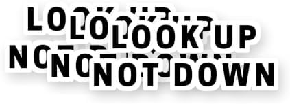 Look Up Not Down Vinyl Stickers 3 Pack 3 Inch image 5
