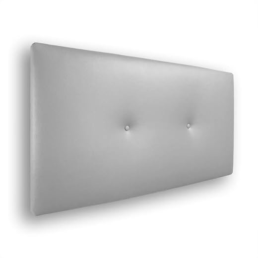 Silcar Home | Cabecero Cama tapizado en Polipiel Modelo Silvi | Medidas 90cm, 105cm, 115cm, 145cm o 160cm, Acolchado, Transporte Incluido, Anclajes Incluidos. (Blanco, 90)