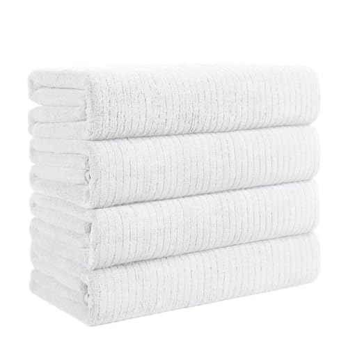 Lunoku 4 Pack Bath Towels Set 35 x 70in Extra Large, Ultra Soft Microfiber - image 1