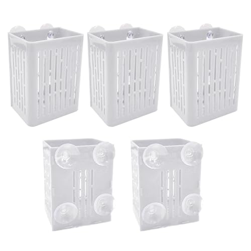 Macetas flotantes para acuario, juego de 5 soportes para cultivo hidropónico de acuaponía, cesta de plantas acuáticas, diseño sumergible | Solución de cultivo de plantas acuáticas simple para la